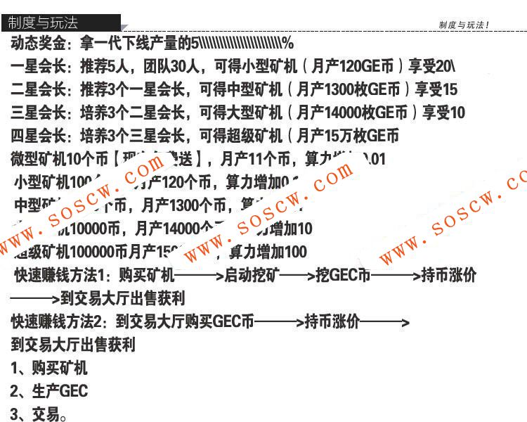 GEC挖矿云矿机源码 GEC云矿机虚拟币交易系统