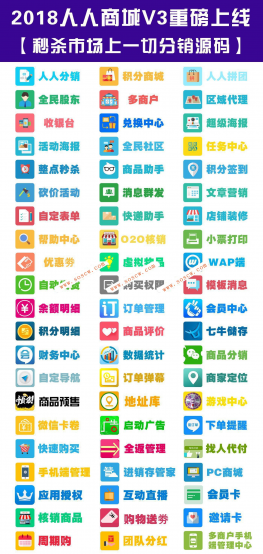 人人分销商城3.9.45二次开发版，去在线更新，去授权后端