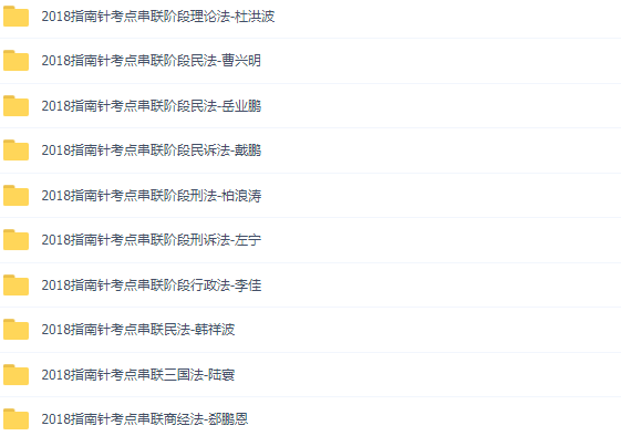 2018年ZNZ司法考试《背诵笔记》视频教程百度网盘免费下载【音频+视频+讲义】